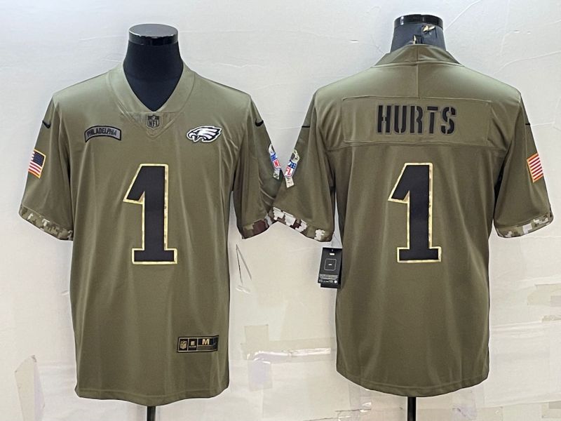 Men Philadelphia Eagles #1 Hurts Green 2022 Vapor Untouchable Limited Nike NFL Jersey